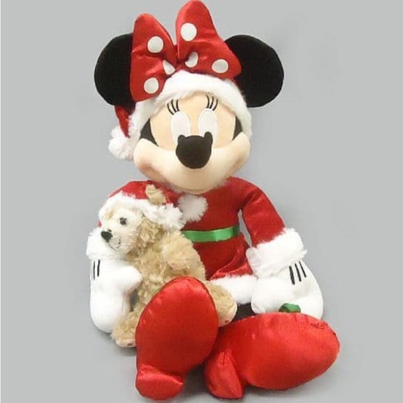 CHRISTMAS🎄DISNEY PARKS AUTHENTIC SANTA MINNIE MOUSE WITH DUFFY DISNEY BEAR NWT - Picture 1 of 17
